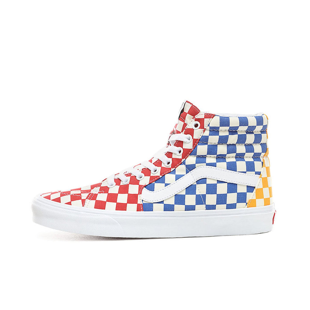 VANS SK8-HI CHECKERBOARD - MULTI/ TRUE WHITE