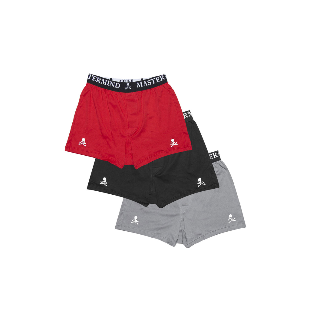 MASTERMIND WORLD BOXER SHORT 3 PACK - RED/ BLACK/ GRAY