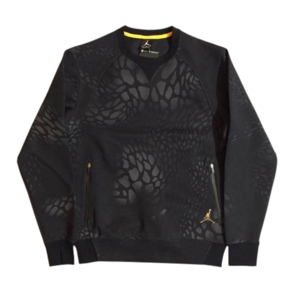 AIR JORDAN BLACK CAT FLEECE CREWNECK - BLACK