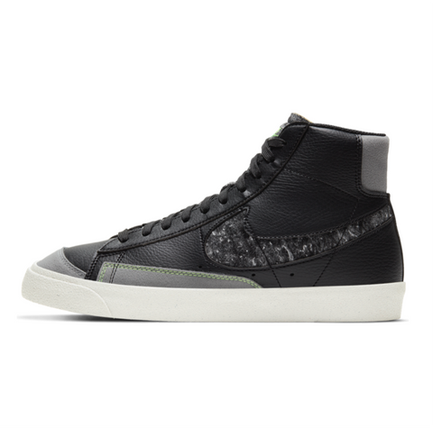 NIKE BLAZER MID '77 - BLACK/SMOKE GREY-ELECTRIC GREEN