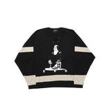 ENFANTS RICHES DÉPRIMÉS TTHEY BROKE ME HOCKEY JERSEY SWEATER - BLACK / STONE