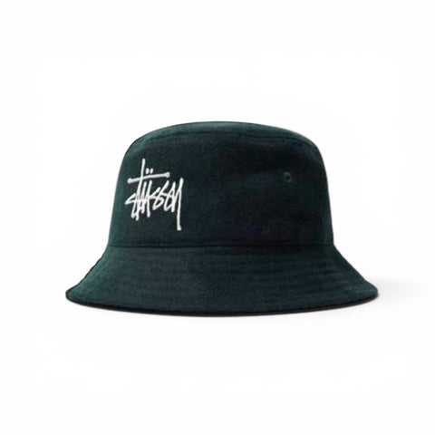 STÜSSY  FUZZY WOOL BASIC BUCKET - FOREST