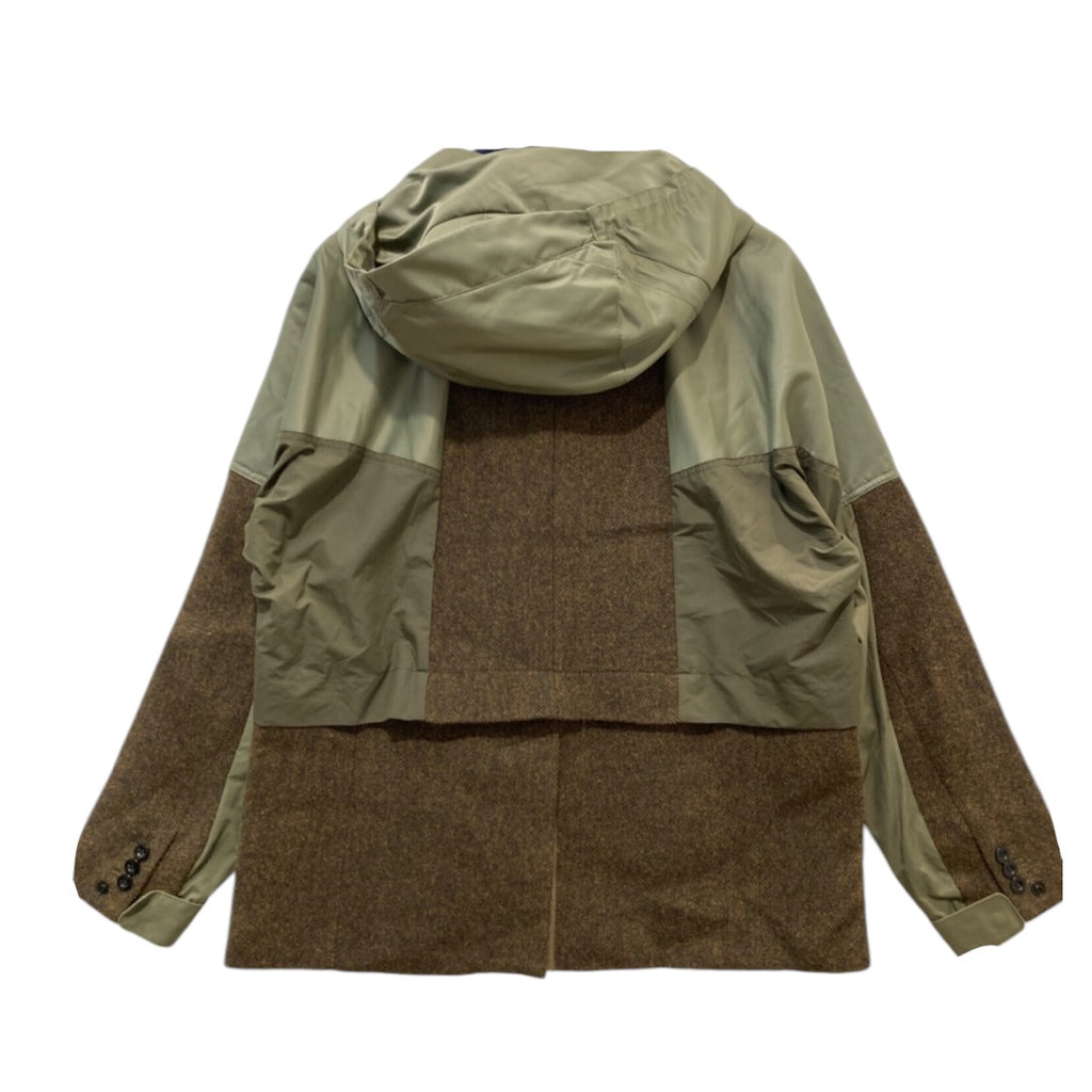 SACAI HARRINGBONE JACKET - GREEN (21-02625M)