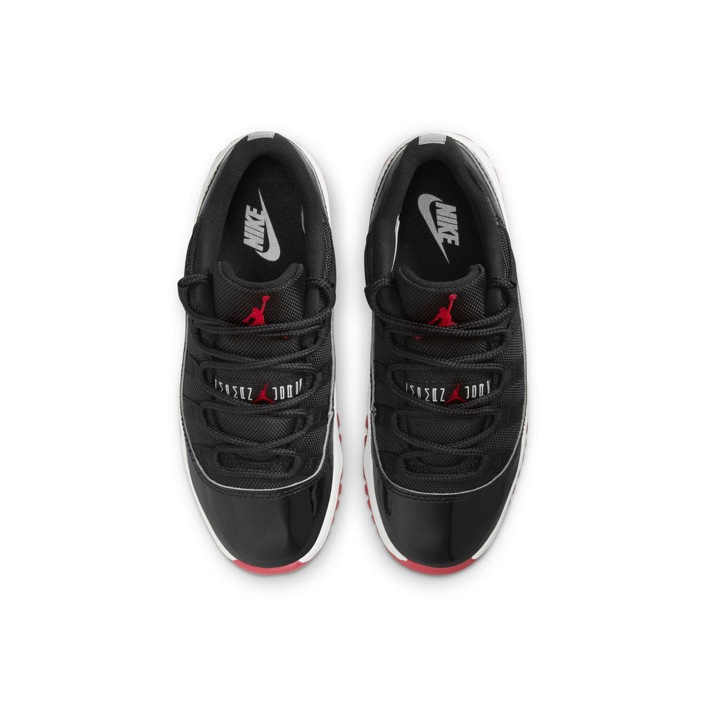 AIR JORDAN 11 RETRO LOW 'BRED' PS - BLACK/VARSITY RED-WHITE