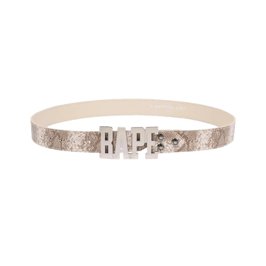 A BATHING APE BAPE SNAKE BELT - BEIGE
