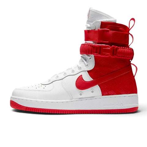 NIKE SF AIR FORCE 1  - WHITE/UNIVERSITY RED