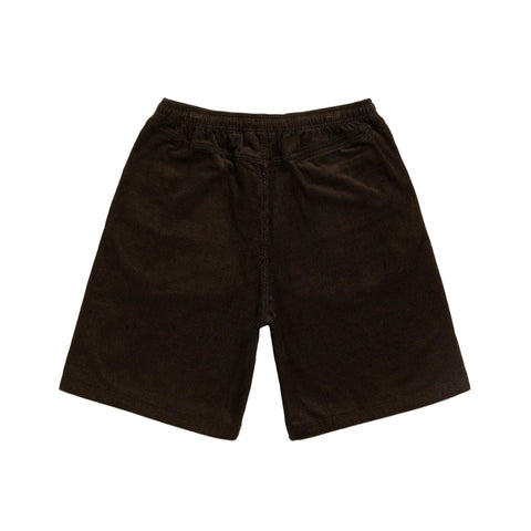 STÜSSY BAGGY TWILL CORD BEACH SHORT - BLACK