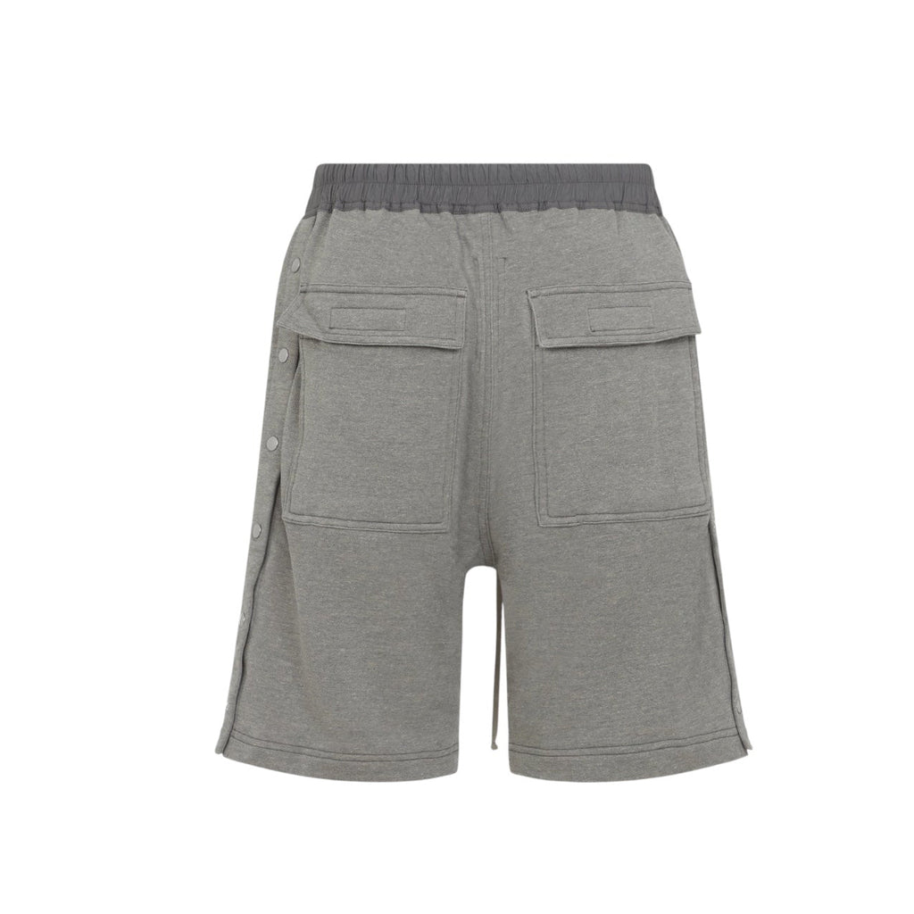 RICK OWENS DRKSHDW WIDE PUSHER SHORTS - GREY MELANGE