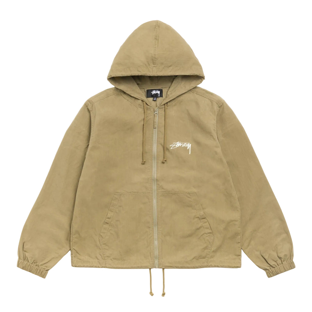 STÜSSY WAXED COTTON BEACH SHELL - OLIVE