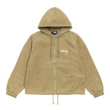 STÜSSY WAXED COTTON BEACH SHELL - OLIVE