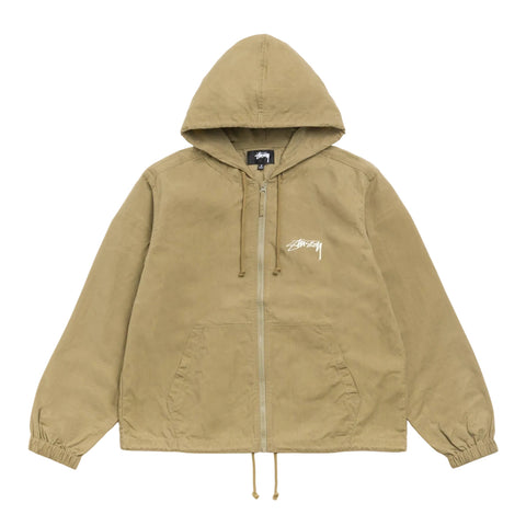 STÜSSY WAXED COTTON BEACH SHELL - OLIVE