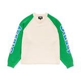 STÜSSY TWO TONE RAGLAN SWEATER - NATURAL