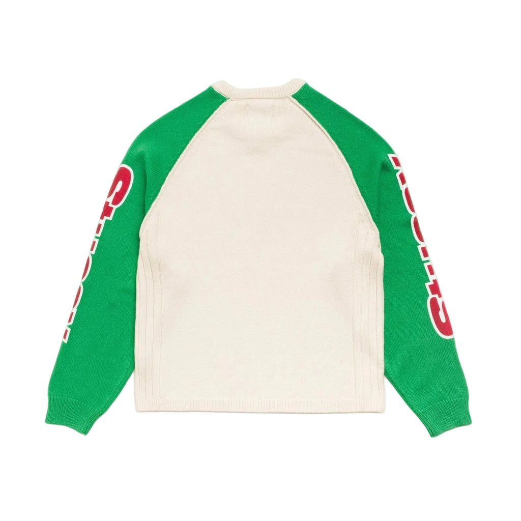 STÜSSY TWO TONE RAGLAN SWEATER - NATURAL