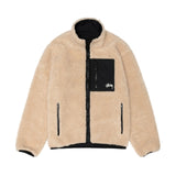 STÜSSY SHERPA REVERSIBLE JACKET - BEIGE