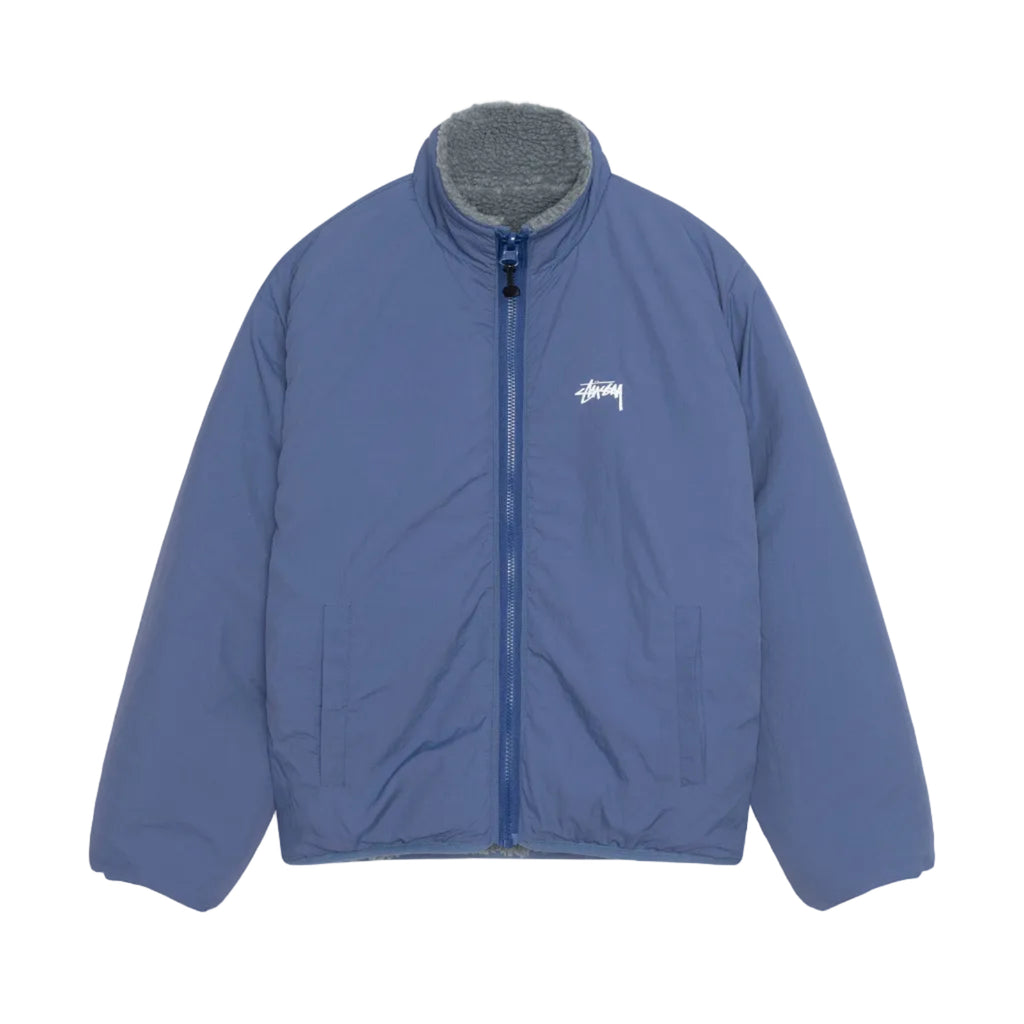 STÜSSY SHERPA REVERSIBLE JACKET - BLUESTONE
