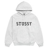 STÜSSY FELT APPLIQUE HOODIE - ASH HEATHER GRAY