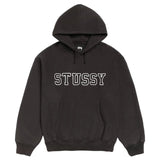 STÜSSY FELT APPLIQUE HOODIE - BLACK