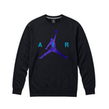 AIR JORDAN JUMPMAN GRAPHIC BRUSHED CREWNECK SWEATSHIRT - BLACK