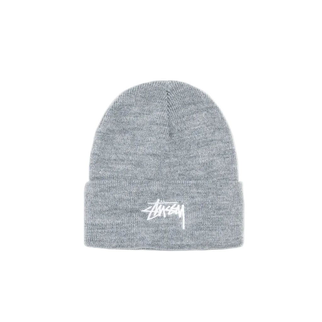 STÜSSY STOCK CUFF BEANIE - GREY HEATHER