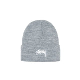 STÜSSY STOCK CUFF BEANIE - GREY HEATHER