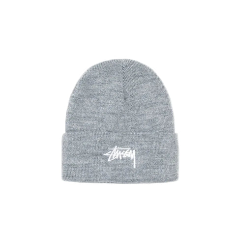 STÜSSY STOCK CUFF BEANIE - GREY HEATHER