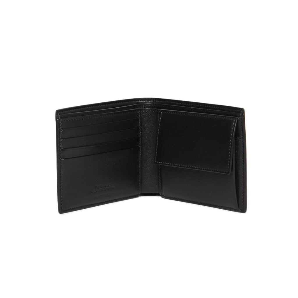 BALENCIAGA X THE SIMPSONS ESSENTIAL SQUARE BI-FOLD COIN WALLET - BLACK