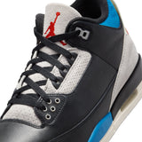 AIR JORDAN 3 RETRO ‘RARE AIR’ - BLACK/CHILE RED-NEUTRAL GREY