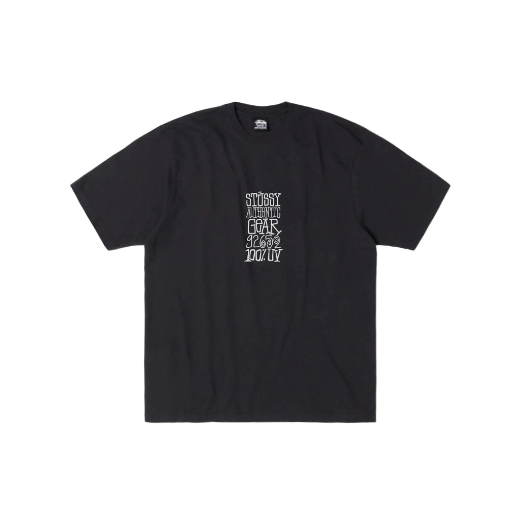 STÜSSY AUTHENTIC GEAR PIG. DYED TEE - BLACK