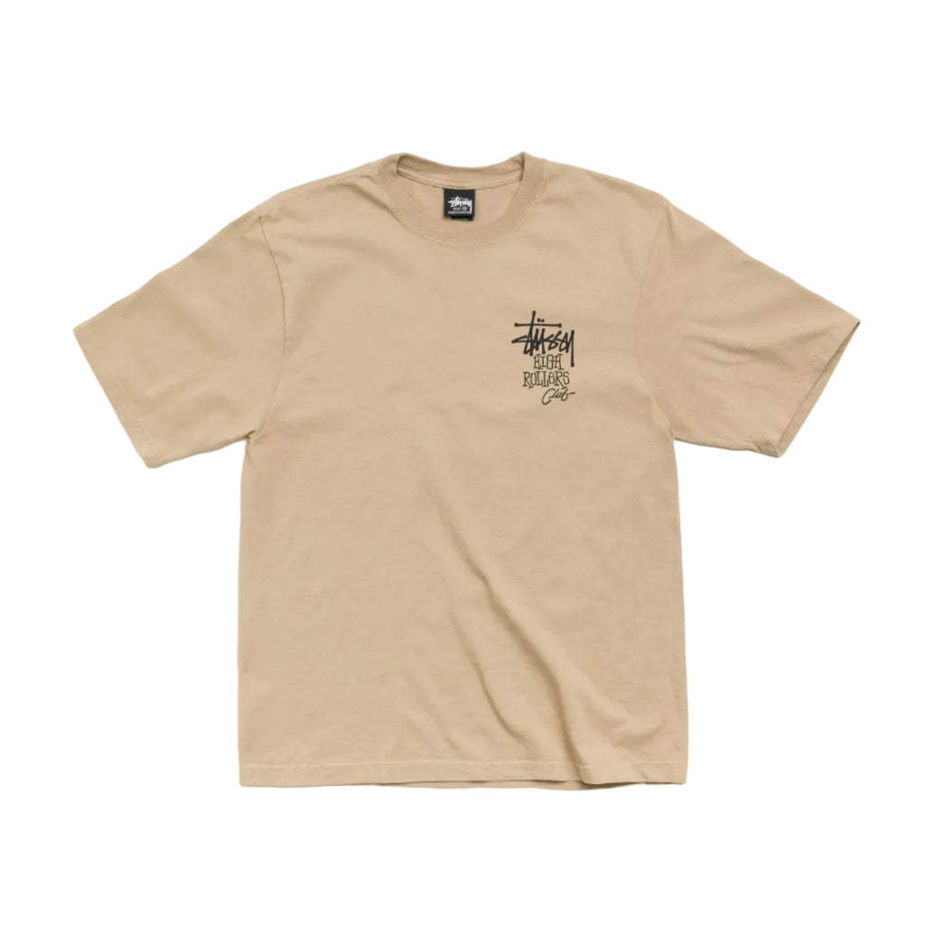 STÜSSY HIGH ROLLERS PIG. DYED TEE - ROCK