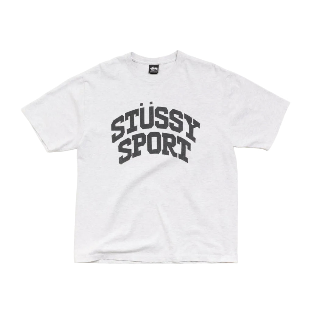 STÜSSY BLOCK SPORT TEE - ASH HEATHER