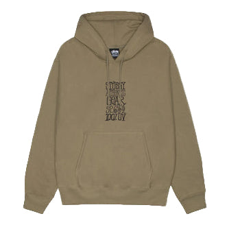 STÜSSY AUTHENTIC GEAR HOODIE - ARMY GREEN