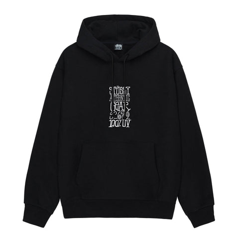 STÜSSY AUTHENTIC GEAR HOODIE - BLACK