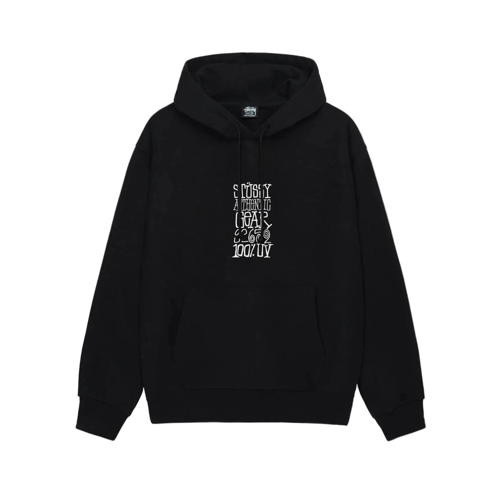 STÜSSY AUTHENTIC GEAR HOODIE - BLACK