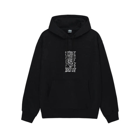 STÜSSY AUTHENTIC GEAR HOODIE - BLACK