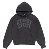STÜSSY BLOCK SPORT HOODIE GARMENT DYED - FADED BLACK