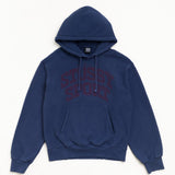 STÜSSY BLOCK SPORT HOODIE GARMENT DYED - MIDNIGHT