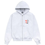 STÜSSY TALL DICE ZIP HOODIE - ASH HEATHER
