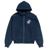 STÜSSY DOT SURF ZIP HOODIE - NAVY