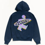 STÜSSY DOT SURF ZIP HOODIE - NAVY