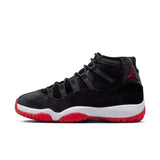 WOMENS AIR JORDAN 11 RETRO 'BRED VELVET' - BLACK/GYM RED-WHITE