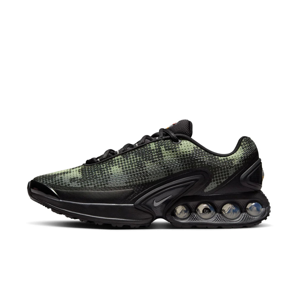 NIKE AIR MAX DN -  BLACK/METALLIC SILVER-OLIVE AURA