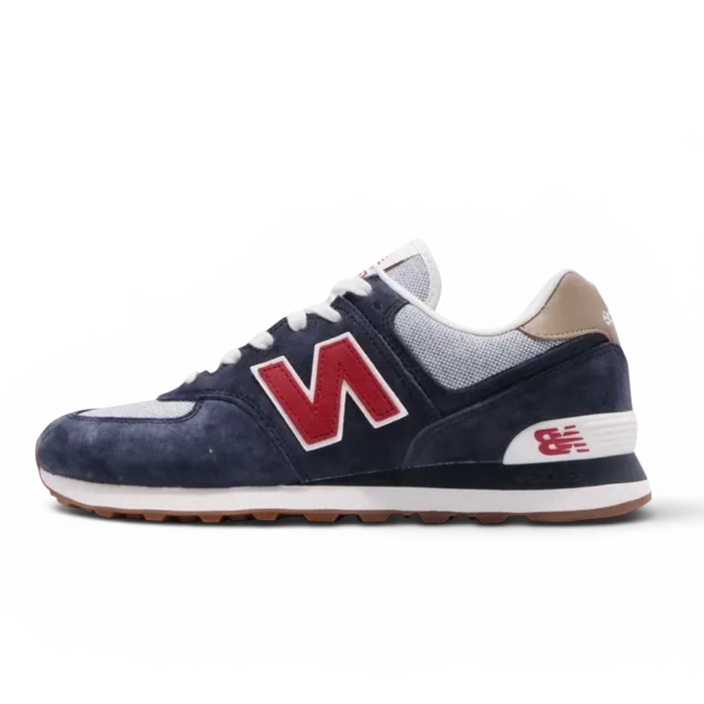 NEW BALANCE 574 'CONNOISSEUR PAINTERS' MADE IN USA - NAVY/RED