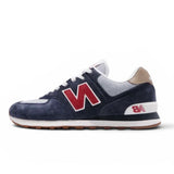 NEW BALANCE 574 'CONNOISSEUR PAINTERS' MADE IN USA - NAVY/RED