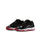 AIR JORDAN 11 RETRO LOW 'BRED' GS - BLACK/VARSITY RED-WHITE