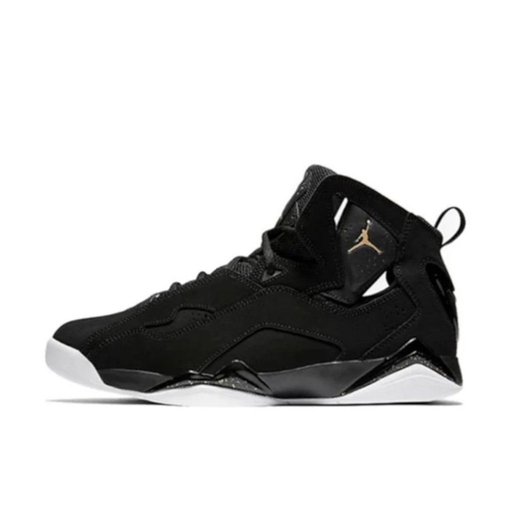 AIR JORDAN TRUE FLIGHT GS - BLACK/METALLIC GOLD-BLACK