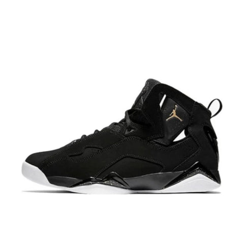 AIR JORDAN TRUE FLIGHT GS - BLACK/METALLIC GOLD-BLACK