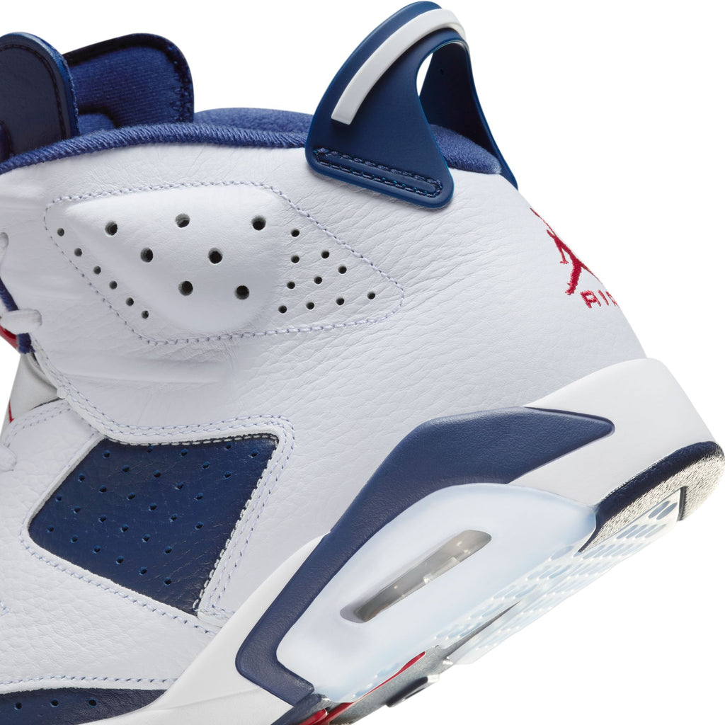 AIR JORDAN 6 RETRO "WHITE AND MIDNIGHT NAVY" - WHITE/VARSITY RED-MIDNIGHT NAVY