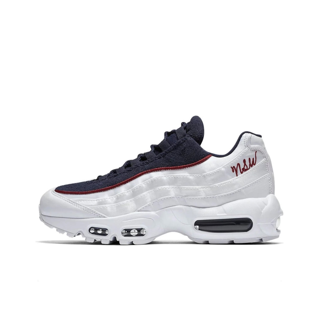 WOMEN’S AIR MAX 95 LX ‘NSW’ - WHITE/BLACKENED BLUE-RED CRUSH-WHITE