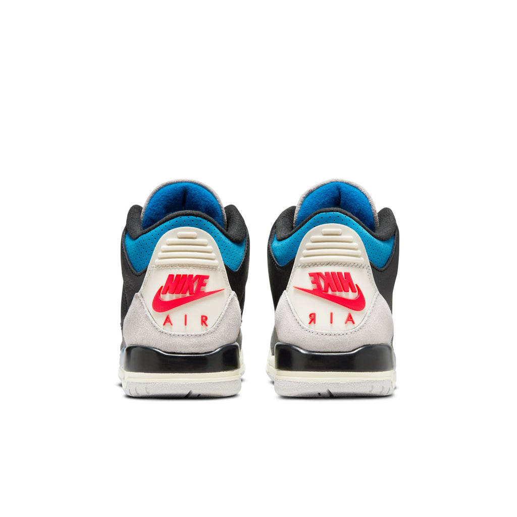 AIR JORDAN 3 RETRO ‘RARE AIR’ GS - BLACK/CHILE RED-NEUTRAL GREY