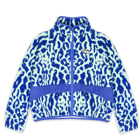 WOMENS NIKE SPORTSWEAR SHERPA JACKET - ASTRONOMY BLUE/ASTRONOMY BLUE/WHITE JACKET